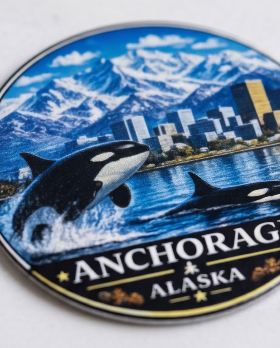 Anchorage Alaska Orca Whale Souvenir Magnet
