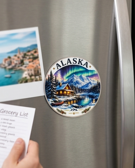 Alaska Wilderness Cabin Magnet