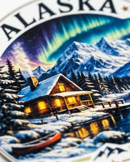 Alaska Wilderness Cabin Magnet