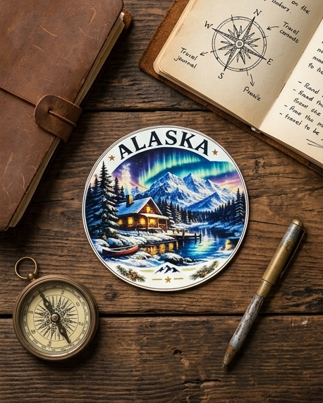 Alaska Wilderness Cabin Magnet