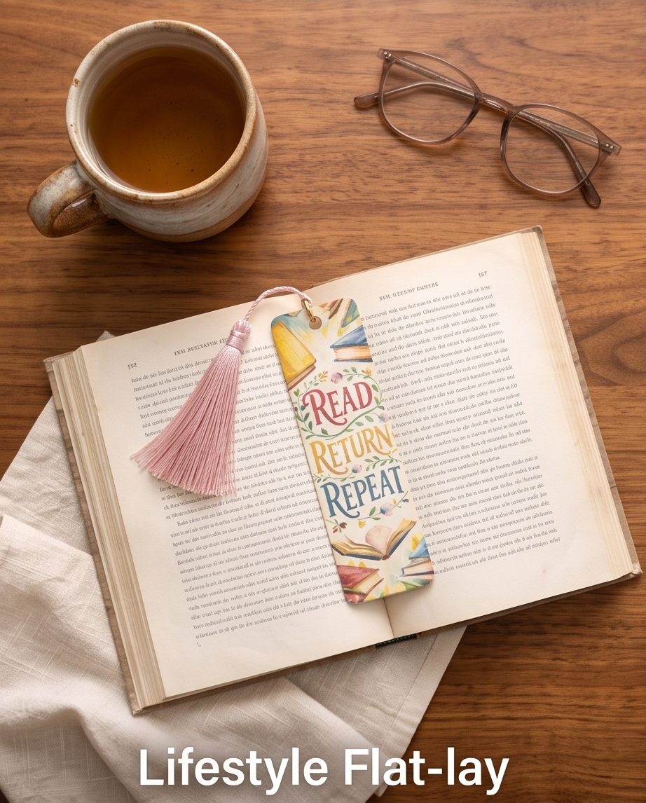 “Read • Return • Repeat” Bookmark 📚✨
