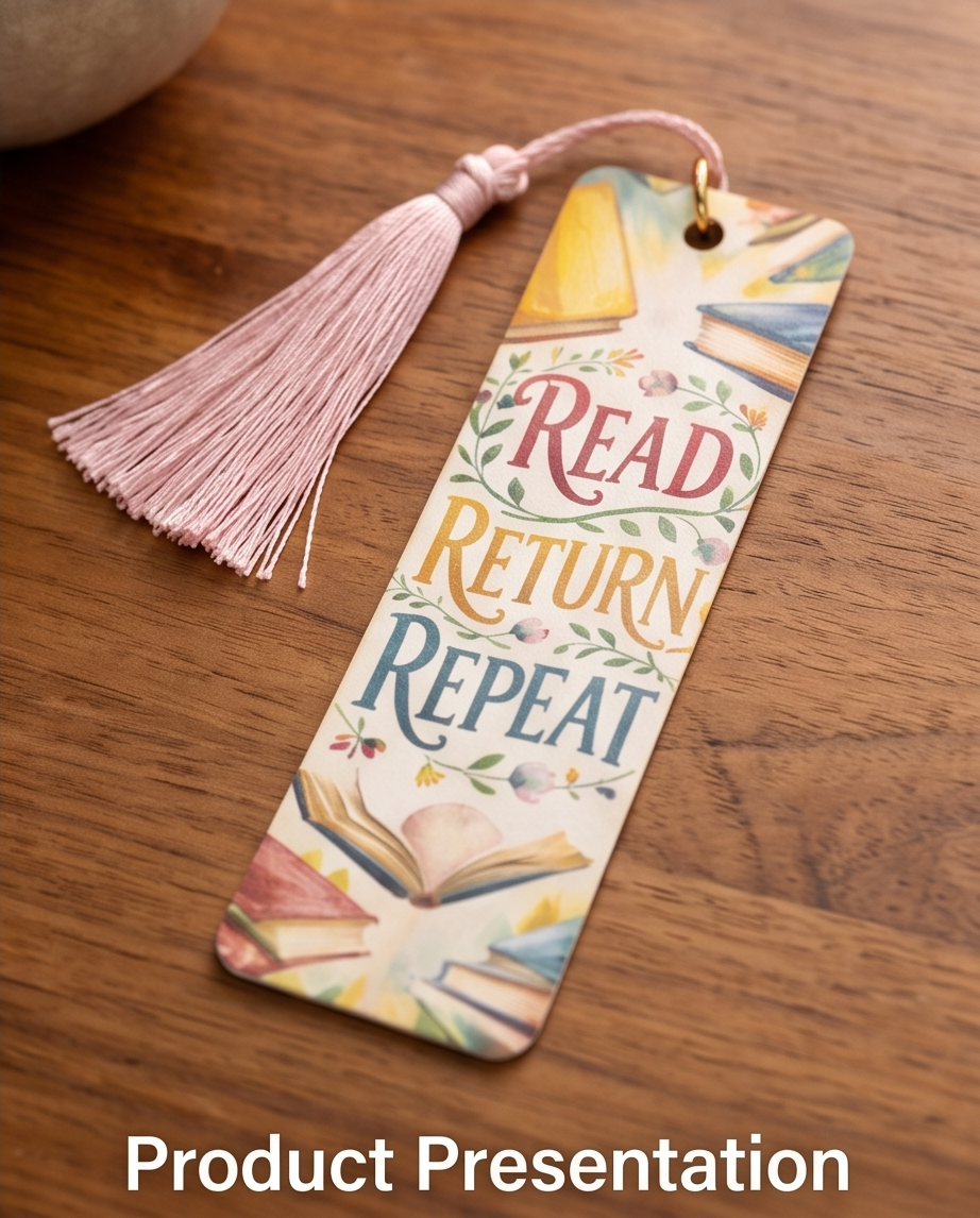 “Read • Return • Repeat” Bookmark 📚✨