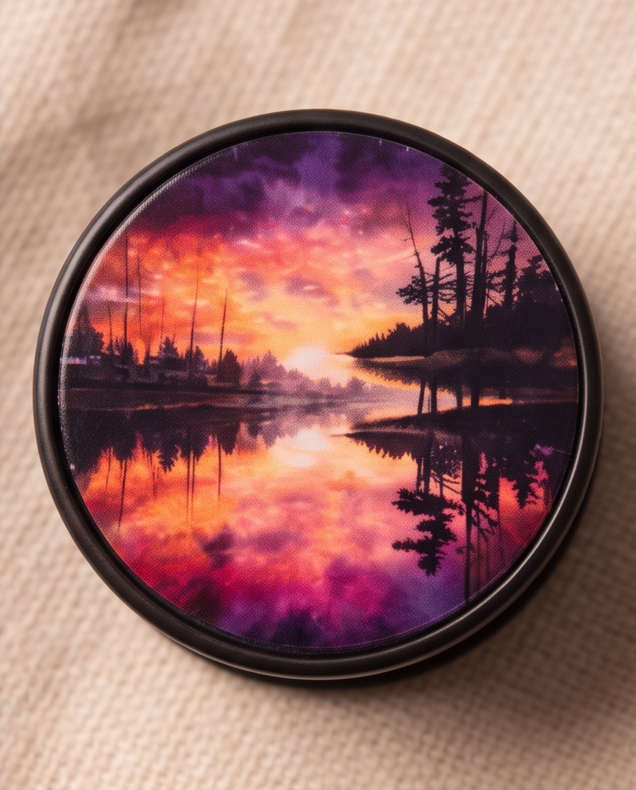 Sunset Lake Phone Grip | Purple Orange Nature Phone Holder | Scenic Landscape Phone Accessory | Outdoors Lover Gift
