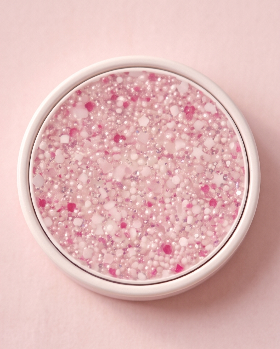 Pink Glitter Phone Grip | Blush Pink Sparkle Phone Holder | Glitter Look Phone Accessory | Cute Pink Gift for Her