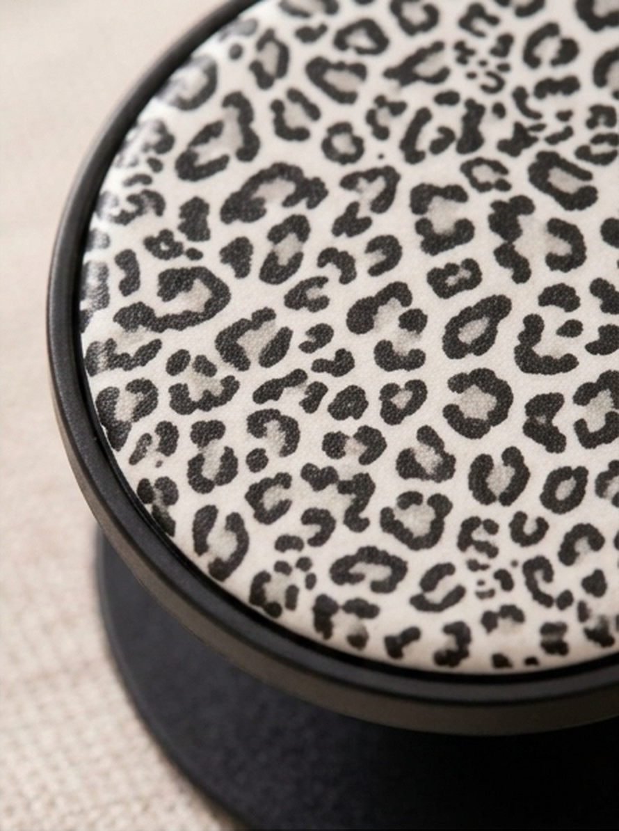 Black and White Leopard Print Phone Grip | Animal Print Phone Holder | Neutral Phone Accessory | Trendy Gift for Her