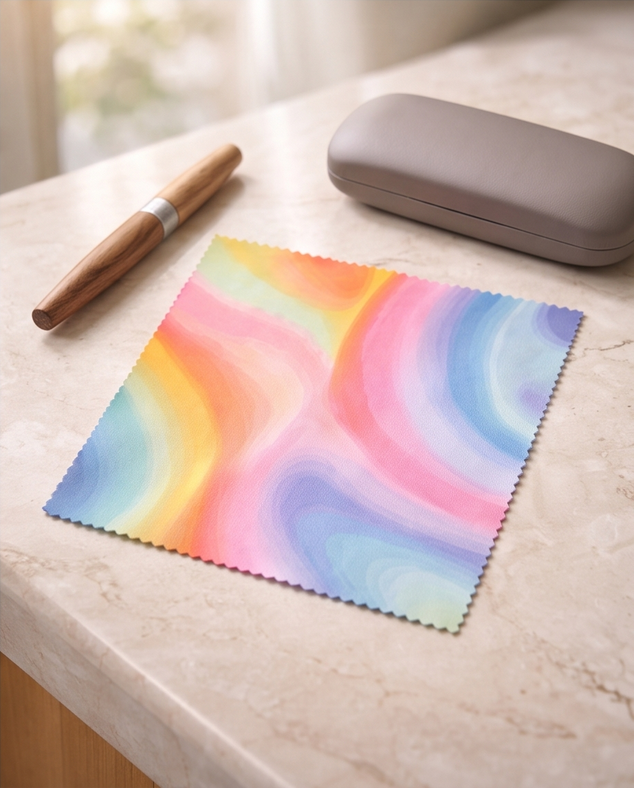 Rainbow Breeze Swirl Glassed Cloth 🌈💫