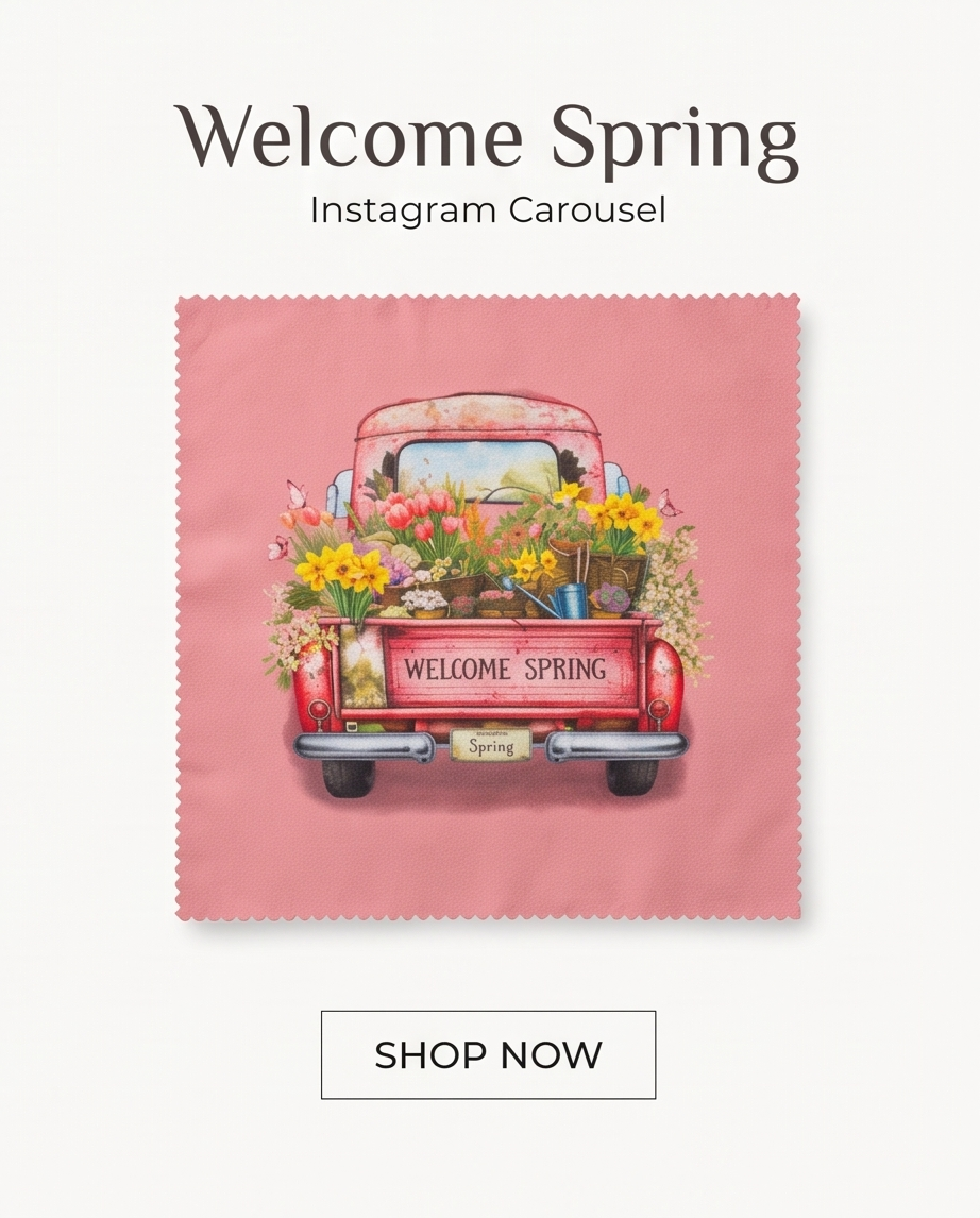 Welcome Spring Blooms Glasses Cloth 🌸🚚