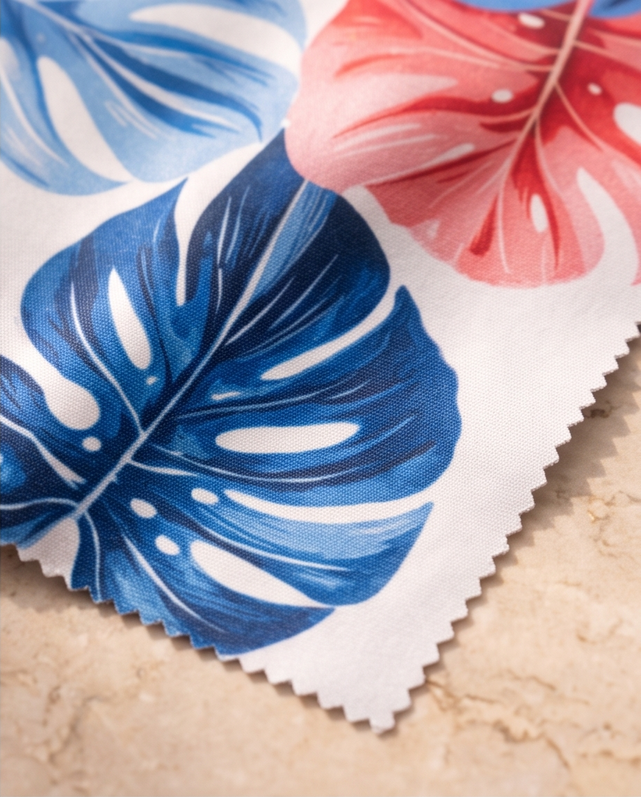 Tropical Leaf Glow Glasses Cloth 🌴💙