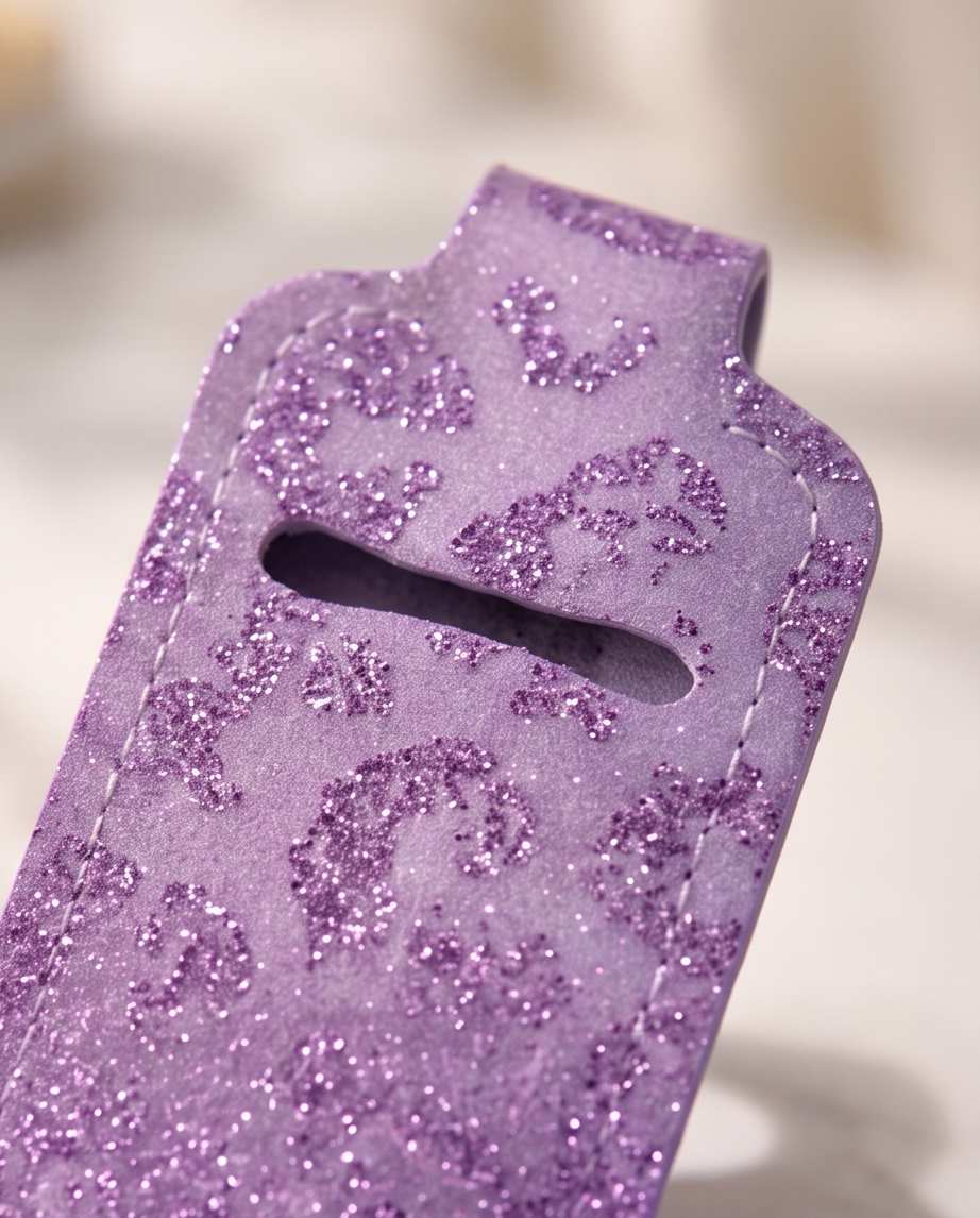 Purple Glitter Lipstick Holder 💜✨