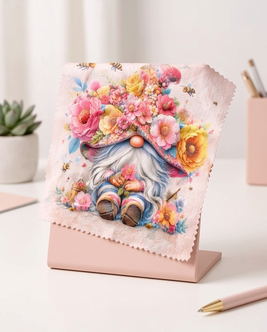 Flower Garden Gnome Glasses Cloth 🌼🧙‍♂️