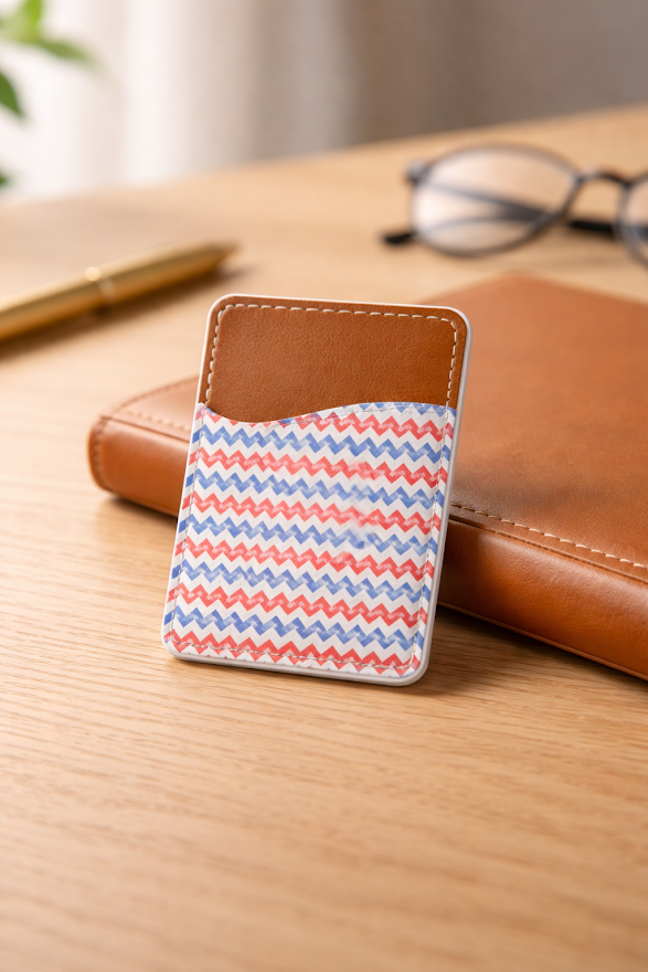 Bold Zigzag Phone Cardholder 📘