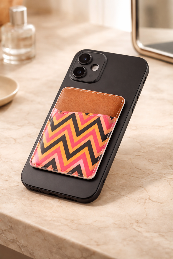 Vibrant Zigzag Phone Cardholder 🌈