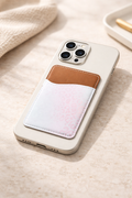 Blush Leopard Leather Phone Cardholder ✨📱