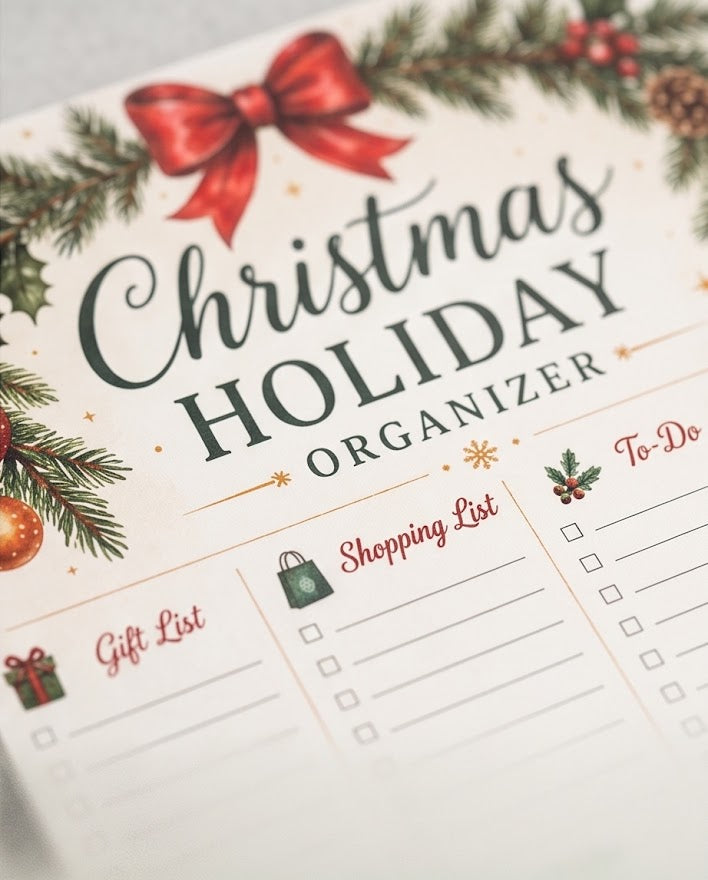 Christmas Holiday Organizer Notepad – Festive 50‑Page Christmas Planner Pad