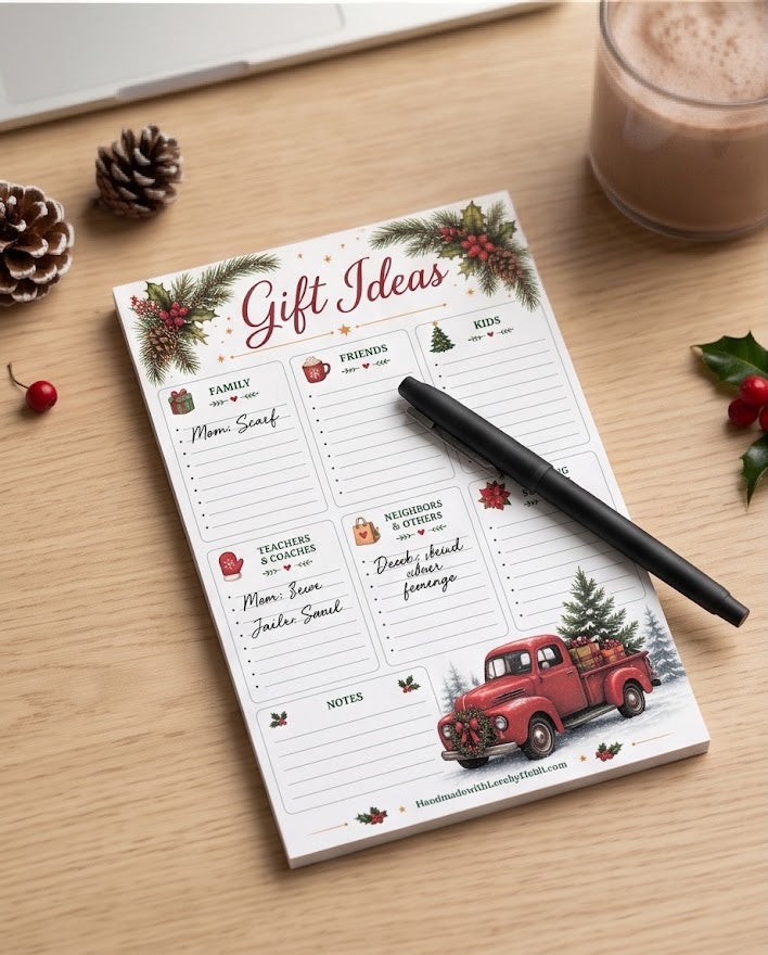 Holiday Gift Ideas Planner – Festive Christmas List Organizer