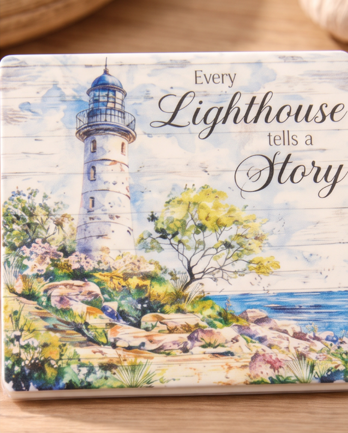 Every Lighthouse Tells a Story Plaque ✨🌿