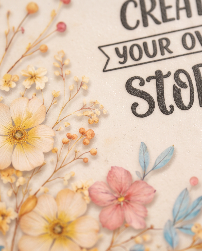 Title: Create Your Own Story Floral Plaque 💛🌿