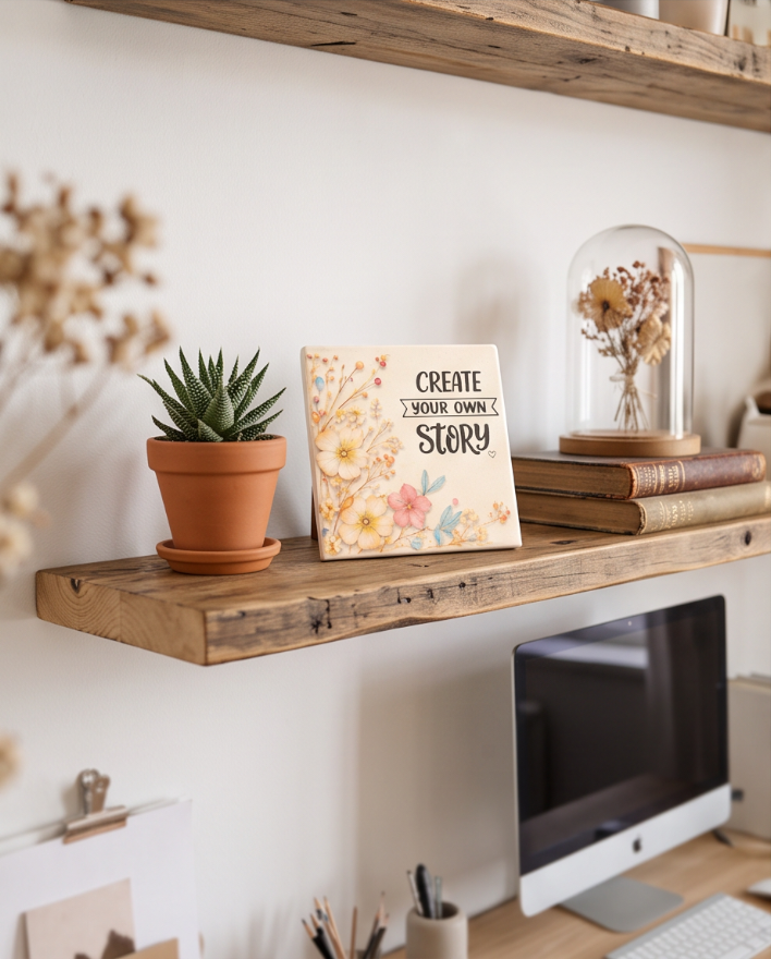 Title: Create Your Own Story Floral Plaque 💛🌿
