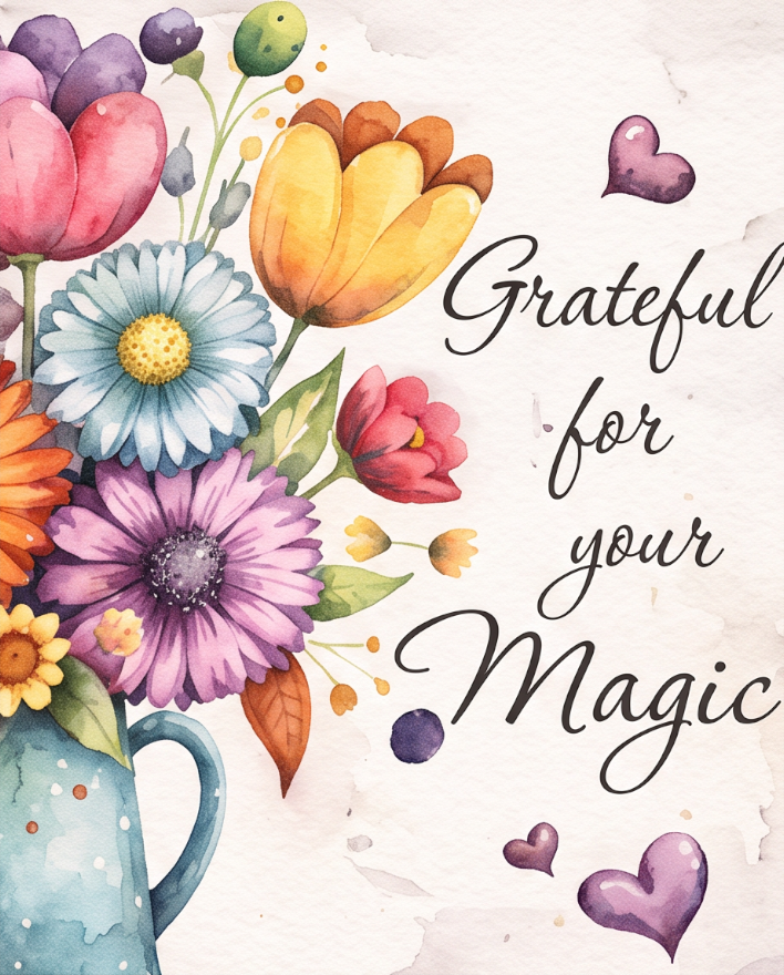 Grateful for Your Magic Floral Tile ✨🌿