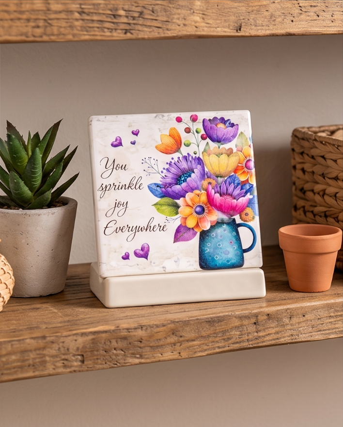 Sprinkle Joy Floral Mug Coaster