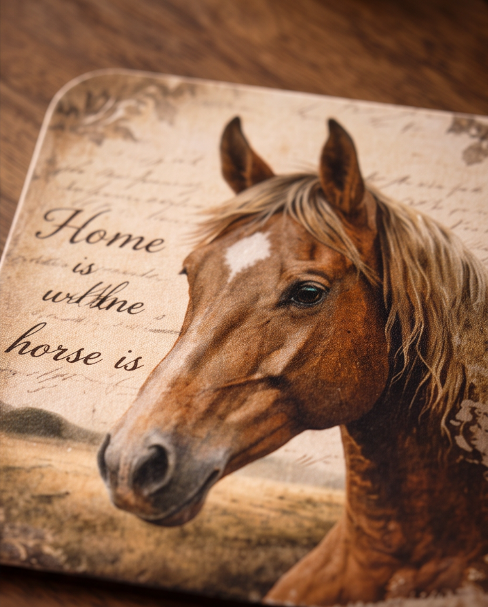 Home Is Where the Horse Is Coaster🐴
