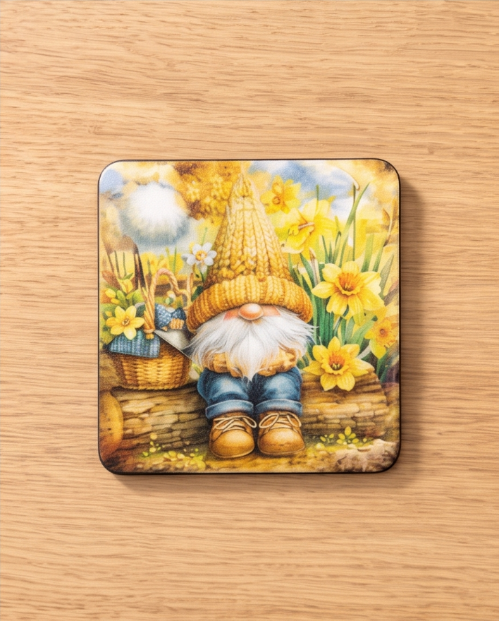 Spring Gnome Bloom Coaster🌼