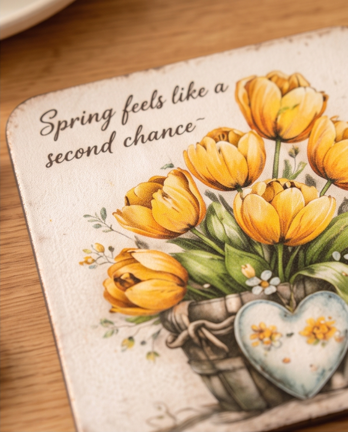 Spring’s Second Chance Tulip Coaster🌼