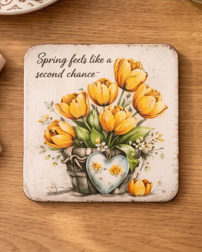 Spring’s Second Chance Tulip Coaster🌼