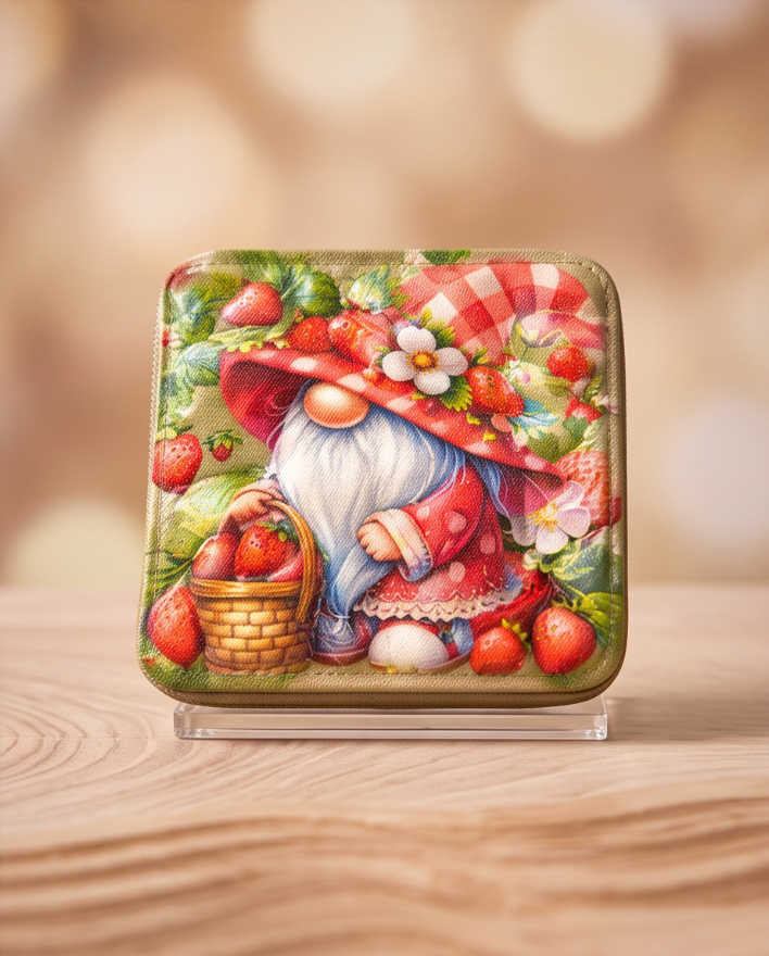 Strawberry Gnome Harvest Coaster🍓