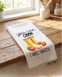 You Cook, I’ll Cheer Kitchen Towel 🍓