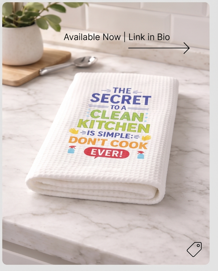 The Clean Kitchen Secret Kitchen Towel 🍽️😂
