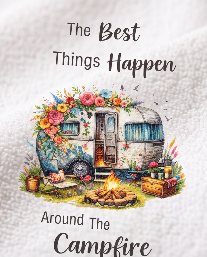 Campfire Moments Kitchen Towel 🔥🏕️