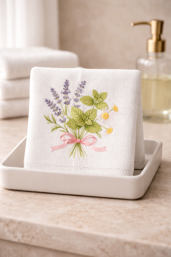 Lavender Meadow Bouquet Towel 🌿 💐