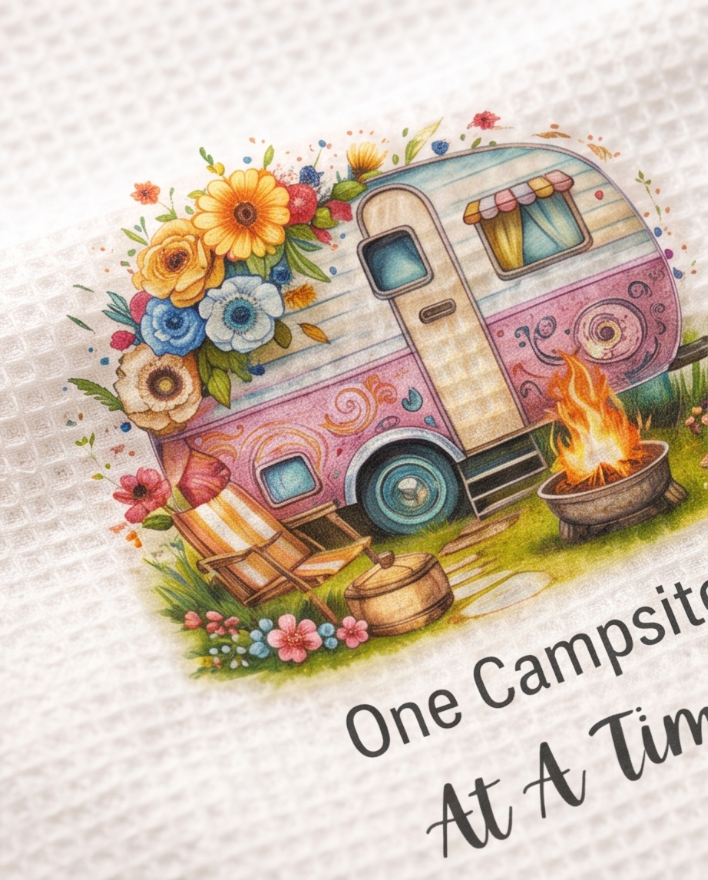 Campsite Memories Kitchen Towel 🏕️✨