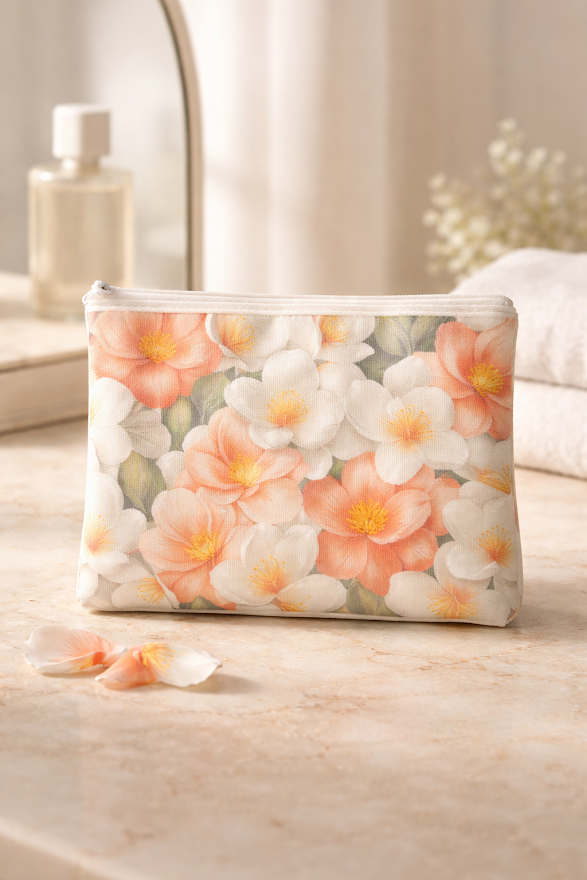 Soft Petal Bloom Cosmetic Pouch🌸