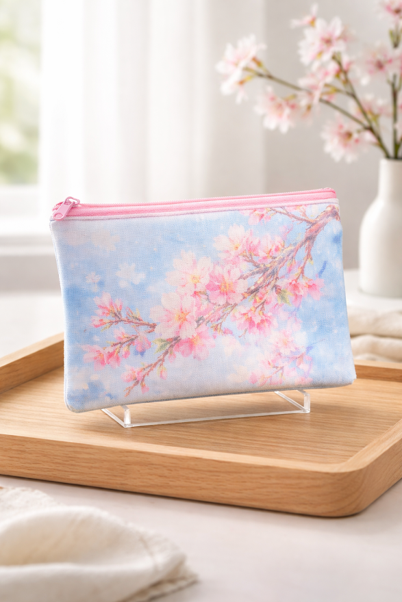 Cherry Blossom Breeze Zipper Pouch🌸