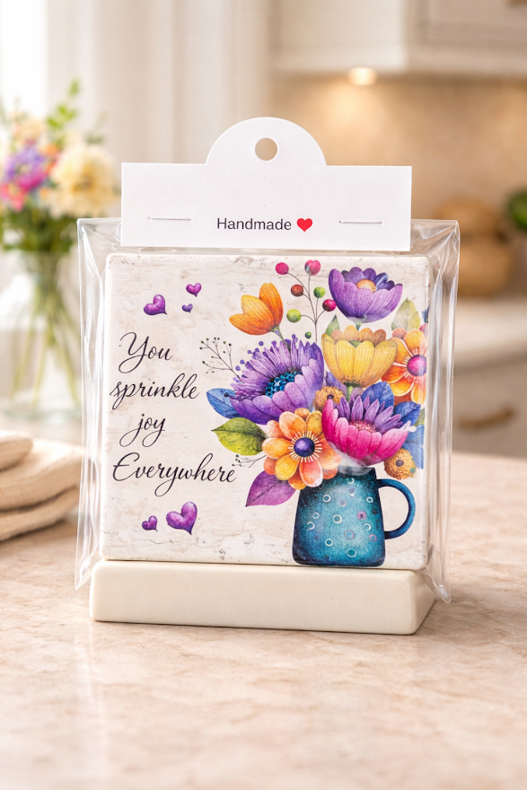 Sprinkle Joy Floral Mug Coaster