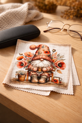 Autumn Poppy Gnome Glasses Cloth🍂