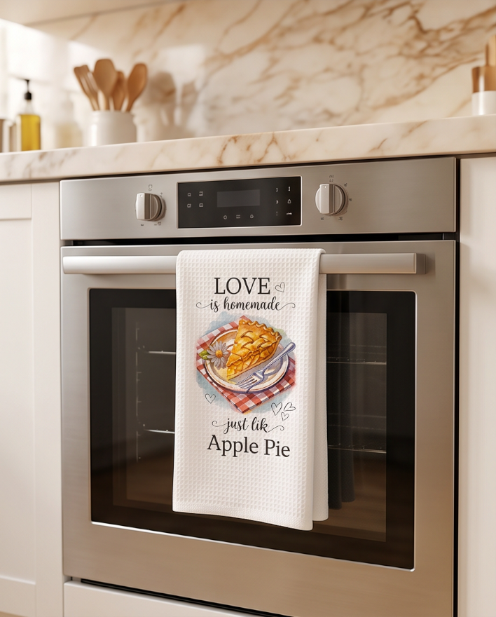 Love Is Homemade Apple Pie Kitchen Towel 🌼✨ 🥧❤️