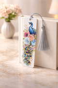 Royal Peacock Garden Bookmark ✨🌺📚