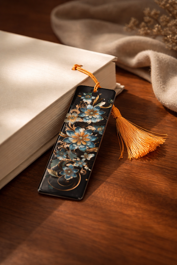 Golden Bloom Elegance Bookmark ✨🌼📚