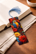 Tropical Parrot Blooms Bookmark ✨🌺📚