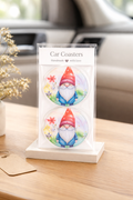 Spring Gnome Car Coasters ✨🌸🚗