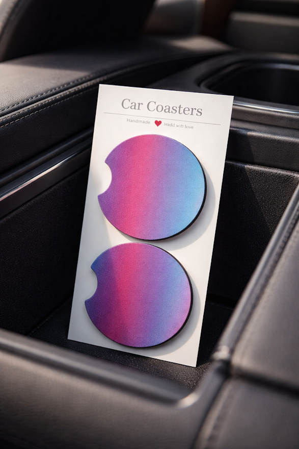 Pastel Ombré Car Coasters ✨💗💜💙