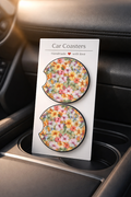 Bright Bloom Car Coasters ✨🌼🚗