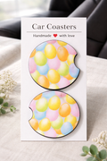 Pastel Balloon Breeze Car Coasters 🎈✨
