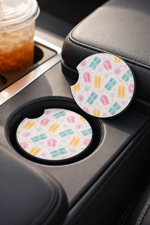 Sweet Treat Summer Car Coasters 🍭🍩✨