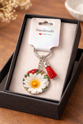 Daisy Bloom Charm Keychain 🌼✨