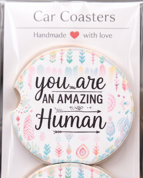 Amazing Human Feather Car Coasters ✨🌈🚗