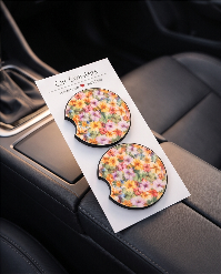 Bright Bloom Car Coasters ✨🌼🚗